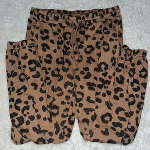 Cheetah print sweatpants